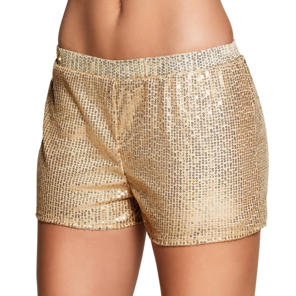 SHORT SEQUIN DORÉ ADULTE