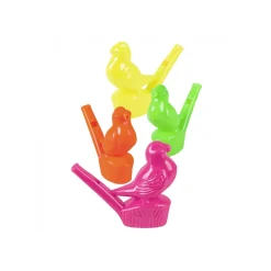4 SIFFLETS OISEAU 6.5CM