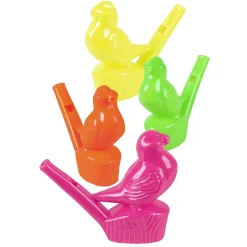4 SIFFLETS OISEAU 6.5CM