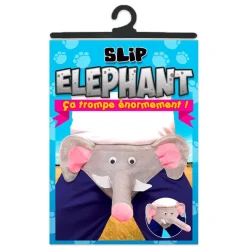 SLIP HUMORISTIQUE ÉLÉPHANT GRIS HOMME