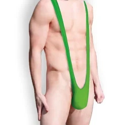 SLIP MANKINI BORAT POLYESTER VERT ADULTE