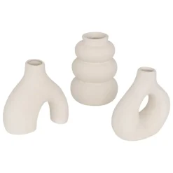 3 SOLIFLORES CÉRAMIQUE LORA 9CM BLANC
