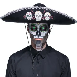 SOMBRERO MARIACHI CALAVERA JOUR DES MORTS ADULTE