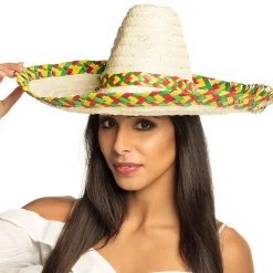 SOMBRERO MEXICAIN FEUILLES PALMIER 48CM ADULTE