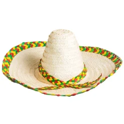 SOMBRERO MEXICAIN FEUILLES PALMIER 48CM ADULTE