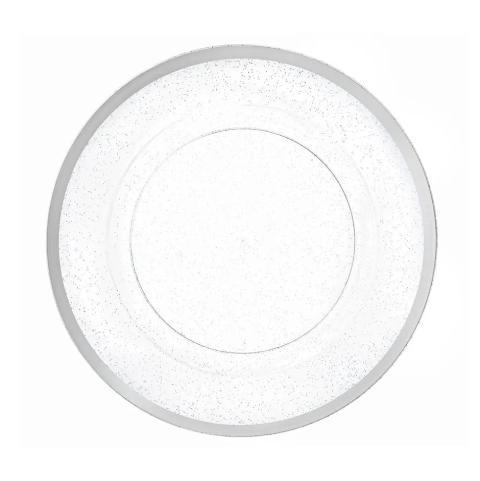 4 SOUS-ASSIETTES 33CM PAILLETÉES ARGENT
