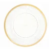4 SOUS-ASSIETTES 33CM PAILLETÉES OR