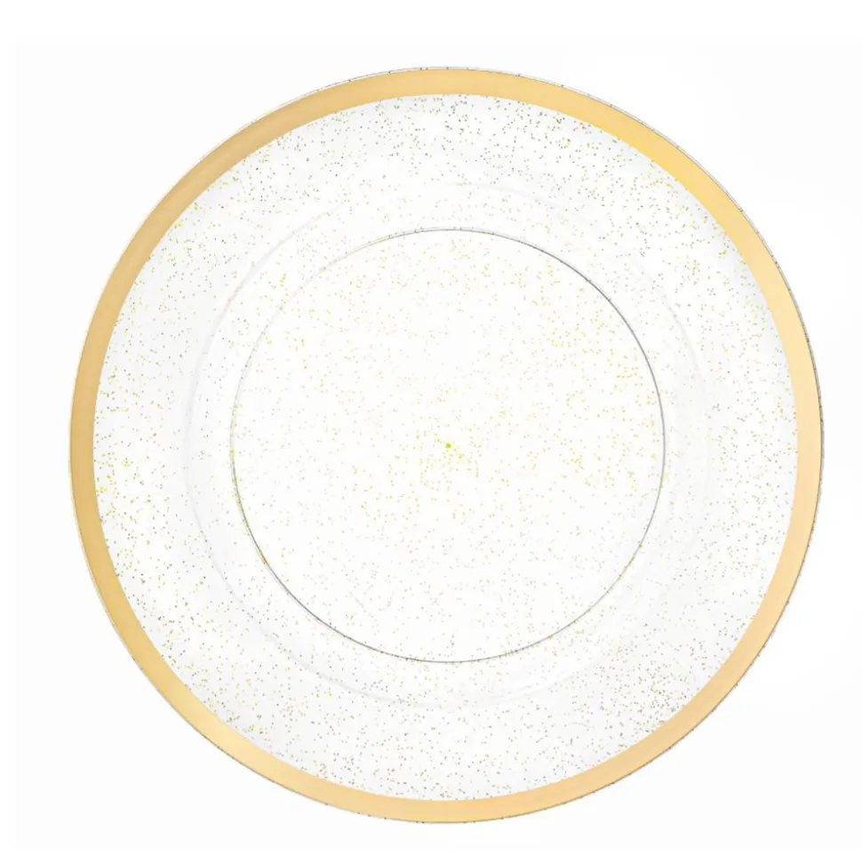 4 SOUS-ASSIETTES 33CM PAILLETÉES OR