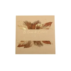 10 STICKERS BOUTEILLE PALM LEAF 9.5CM SABLE OR