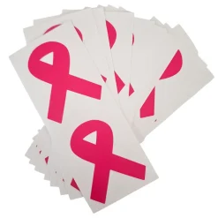 12 STICKERS OCTOBRE ROSE RUBAN 4X5CM