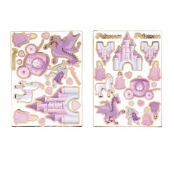 35 STICKERS PRINCESSE ROSE