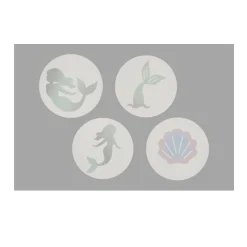 12 STICKERS SIRÈNE 4CM