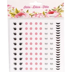 100 STICKERS VISAGE 0.5CM