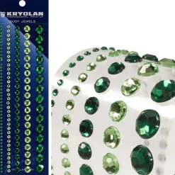 STRASS AUTOCOLLANTS TAILLES ASSORTIES VERT