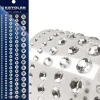 STRASS AUTOCOLLANTS TAILLES ASSORTIES BLANC