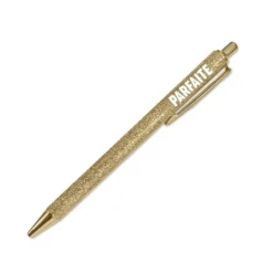 STYLO BILLE PAILLETTES PARFAITE 14CM OR