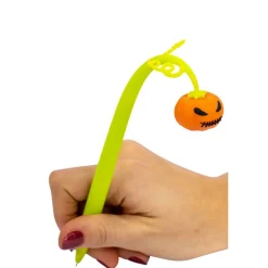 STYLO BILLE SOUPLE TIGE EMBOUT DÉCORATIF HALLOWEEN