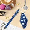 STYLO PORTE-CLEFS MOTEL PAILLETTES MAÎTRE BLEU