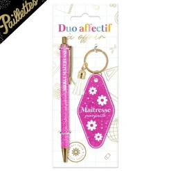 STYLO PORTE-CLEFS MOTEL PAILLETTES MAÎTRESSE ROSE