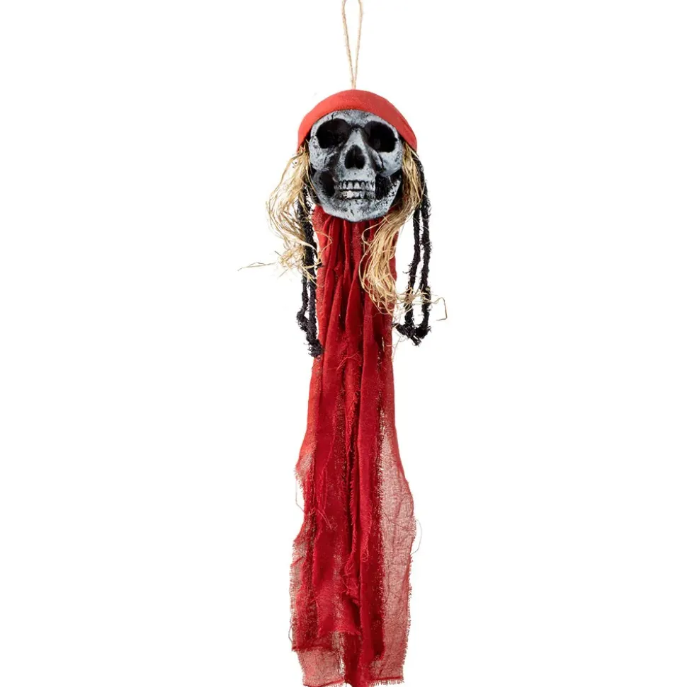 SUPENSION TÊTE-DE-MORT PIRATE BANDANA LAMBEAU 90CM
