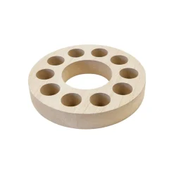 SUPPORT BOIS MDF ROND 10 TUBES À ESSAI 16.2X2.5CM