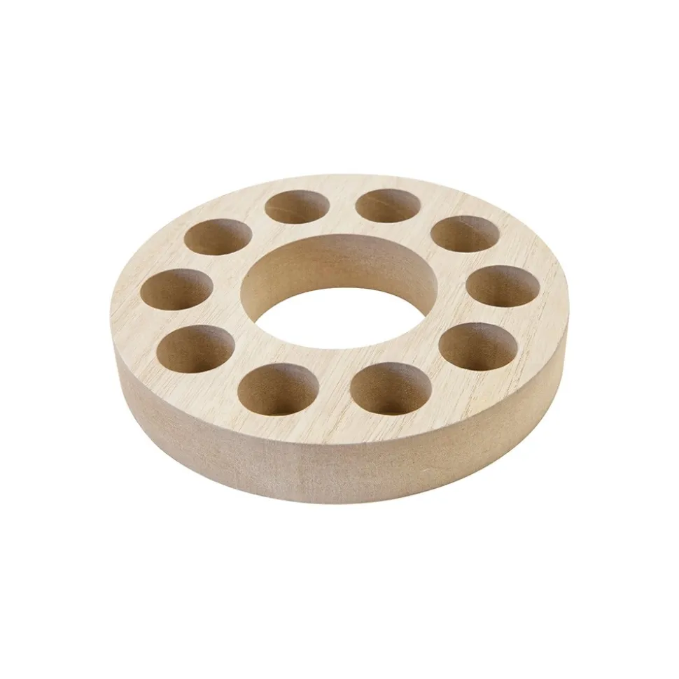 SUPPORT BOIS MDF ROND 10 TUBES À ESSAI 16.2X2.5CM