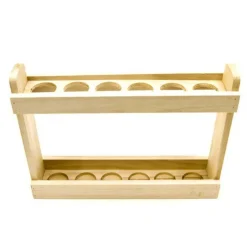 SUPPORT BOIS 6 TUBES ÉPROUVETTE 22X5X16CM