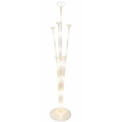 SUPPORT PLASTIQUE 7 BALLONS LED BLANC CHAUD 72CM