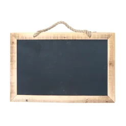SUSPENSION TABLEAU ARDOISE CADRE BOIS 60X40CM NOIR