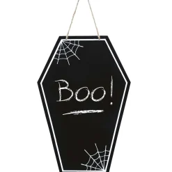 TABLEAU BOIS MACABRE SINISTRE HALLOWEEN 40X27CM