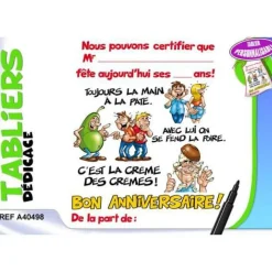 TABLIER BON ANNIVERSAIRE HOMME