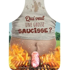 TABLIER DE CUISINE QUI VEUT UNE GROSSE SAUCISSE