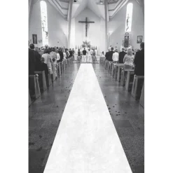 TAPIS DE CÉRÉMONIE INTISSÉ 1X15M BLANC