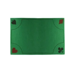 TAPIS ÉPAIS JEU CARTE POKER BELOTE 40X60CM VERT