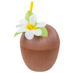 TASSE NOIX DE COCO AVEC PAILLE