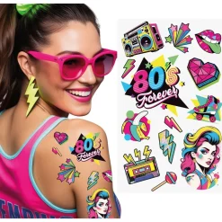 TATOUAGES ÉPHÉMÈRES ANNÉES 80 ADULTE