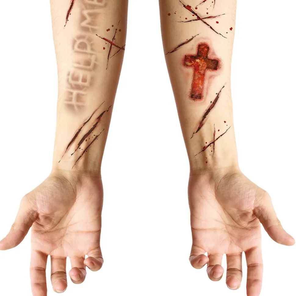 TATOUAGES ÉPHÉMÈRES BLESSURE POSSÉDÉ EXORCISME