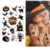 TATOUAGES ÉPHÉMÈRES HALLOWEEN SOMBRE ENFANT