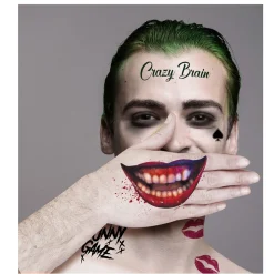 TATOUAGES ÉPHÉMÈRES MAIN VISAGE JOKER 30X14CM