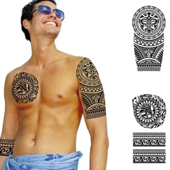 TATOUAGES ÉPHÉMÈRES SPIRITUEL POLYNÉSIEN NOIR