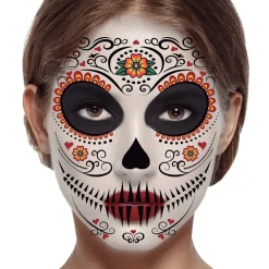 TATOUAGES ÉPHÉMÈRES VISAGE CATRINA 30X14CM