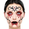 TATOUAGES ÉPHÉMÈRES VISAGE PAILLETÉ VAMPIRE 20CM