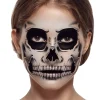 TATOUAGES ÉPHÉMÈRES VISAGE SQUELETTE 30X14CM
