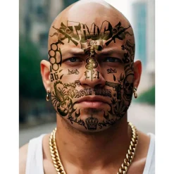 TATOUAGES ÉPHÉMÈRES VOYOU TERREUR GANG ENFER