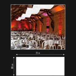 TENTURE UNI INTISSÉ POUR PLAFOND 80CMX25M BLANC