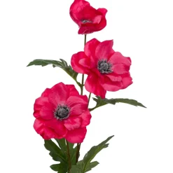 TIGE ANÉMONE ARTIFICIELLE 3 TÊTES 69CM FUCHSIA