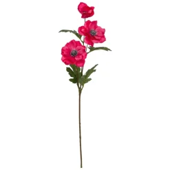 TIGE ANÉMONE ARTIFICIELLE 3 TÊTES 69CM FUCHSIA
