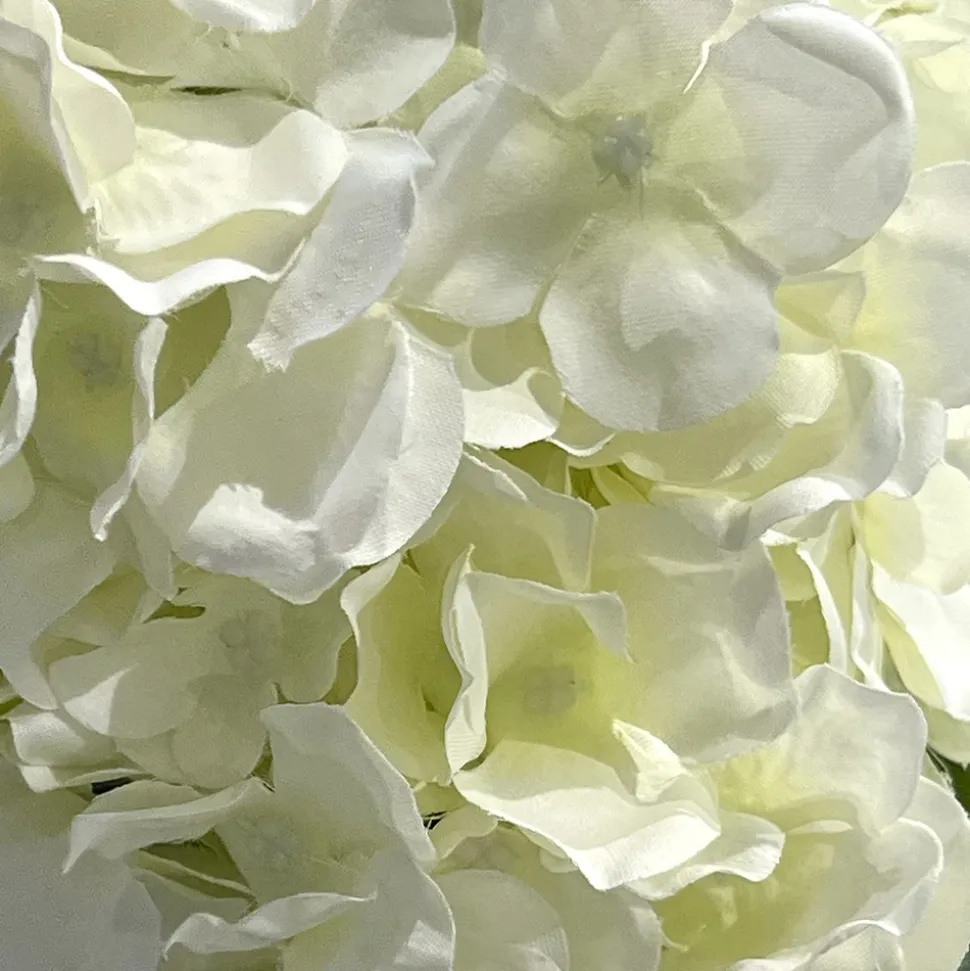 TIGE FLEUR ARTIFICIELLE HORTENSIA BLANC 83CM