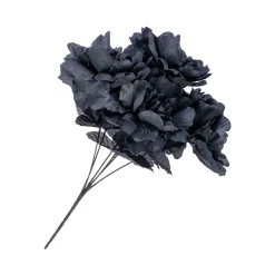 TIGE FLEUR ARTIFICIEL TÊTE DE MORT 40CM NOIR