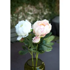 TIGE FLEUR PIVOINE ARTIFICIEL 70CM BLANC